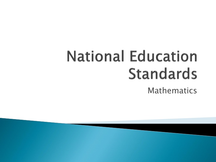 Mathematical Concepts and Standards