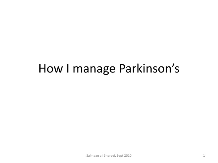 Managing Parkinson's: Tips for Improving Quality of Life