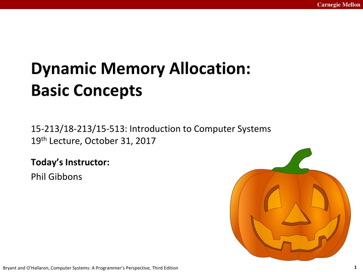 Carnegie Mellon Dynamic Memory Allocation Concepts