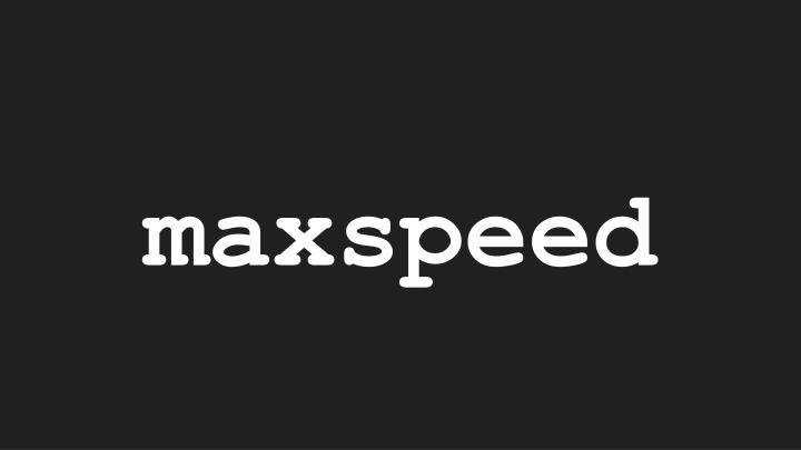 Maxspeed and Road Tagging