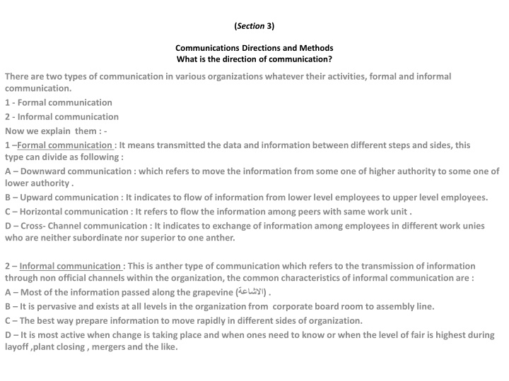 Types and Methods of Organizational Communication