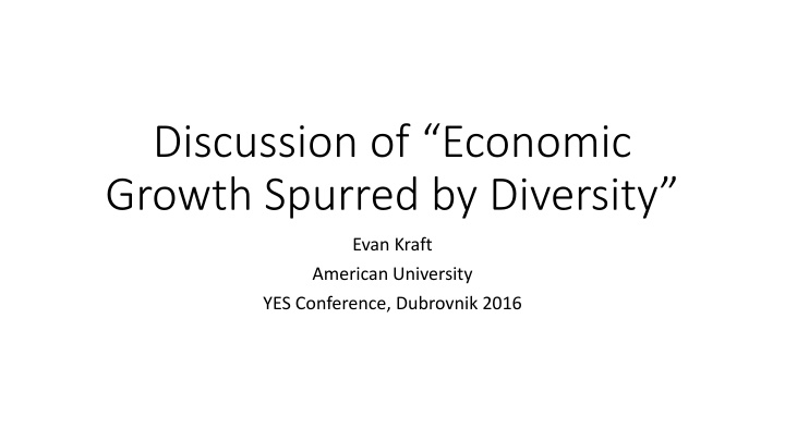 Economic Growth and Diversity: Insights from Hapsburg Hungary