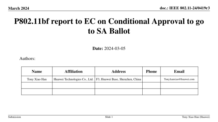IEEE 802.11-24/0419r3.March.2024 Report on Approval for SA Ballot