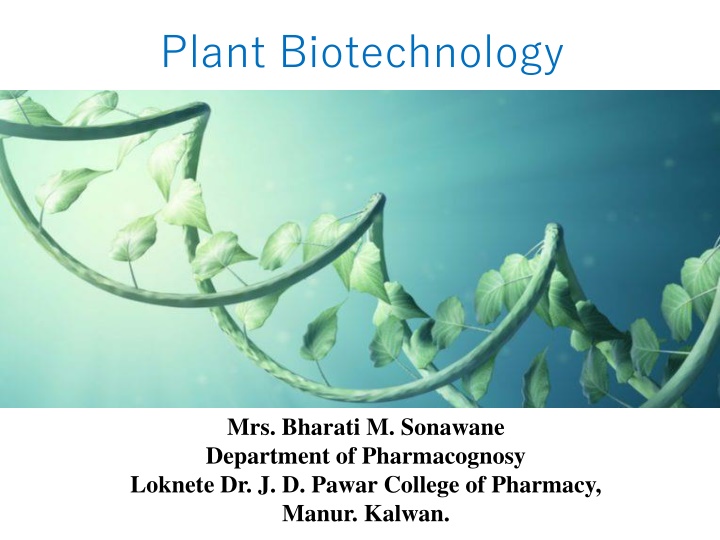 Plant Biotechnology