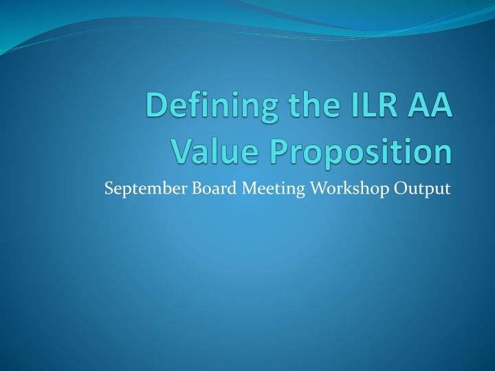 Value Proposition Workshop for Alumni Engagement