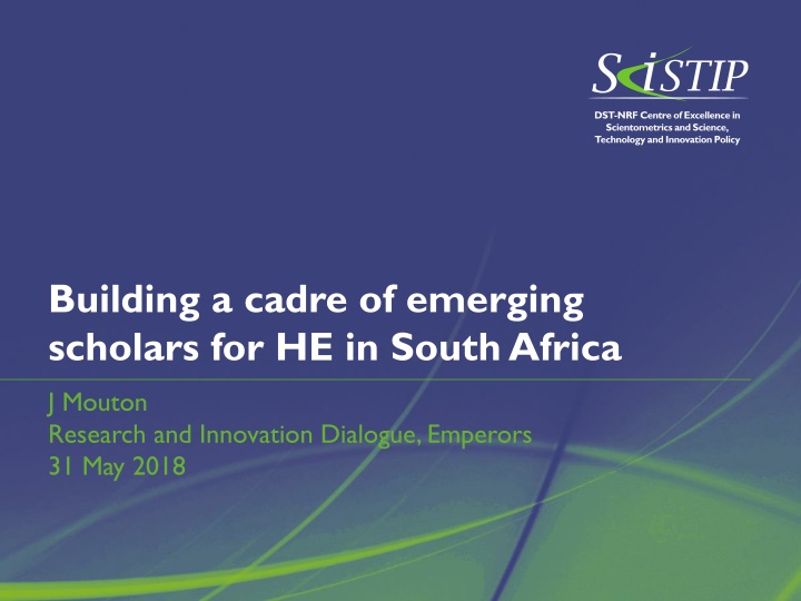 Building a Cadre of Emerging Scholars in Higher Education