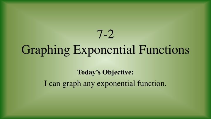 Graphing Exponential Functions Relationship