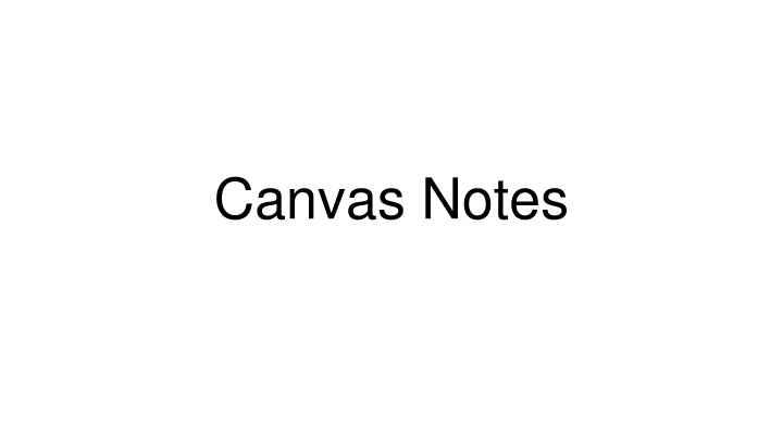 Canvas and Drawing Basics