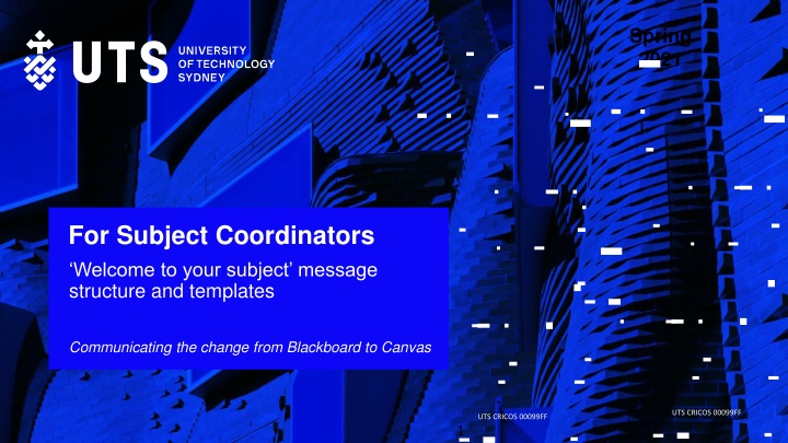 Welcome to Canvas for Subject Coordinators