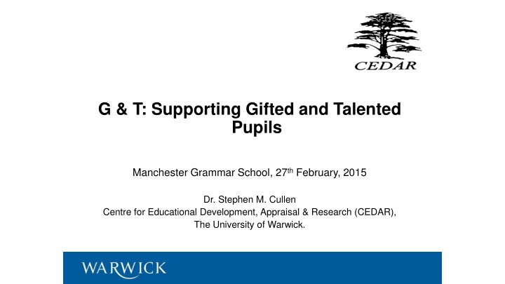 Supporting Gifted and Talented Pupils at Manchester Grammar School