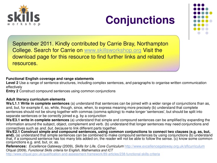 Enhancing Written Communication with Conjunctions