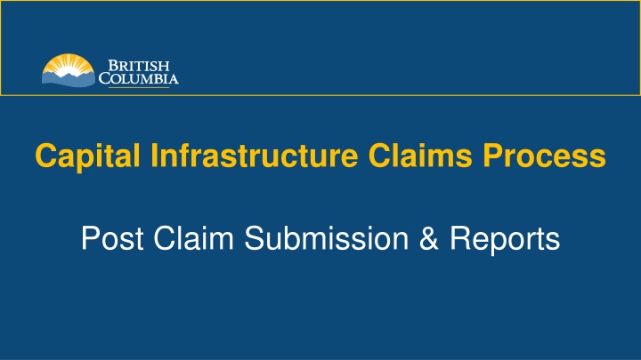 Efficient Capital Infrastructure Claims Process