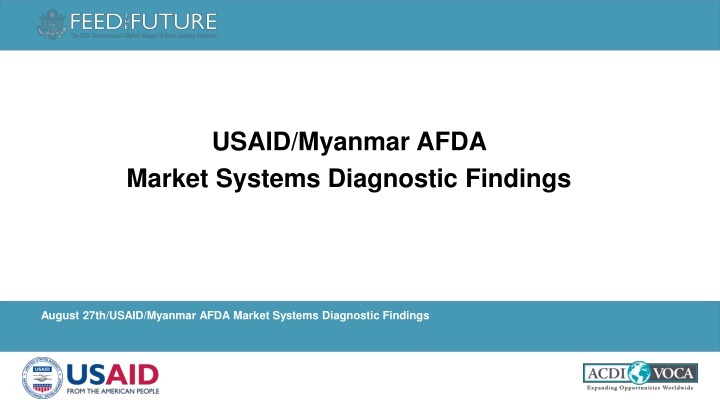 USAID Myanmar Market Systems Diagnostic
