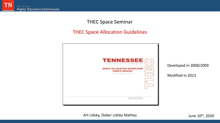 State of Tennessee THEC Space Seminar Guidelines