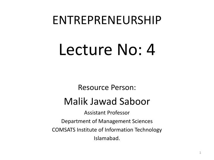 Entrepreneurship: Key Concepts and Pitfalls