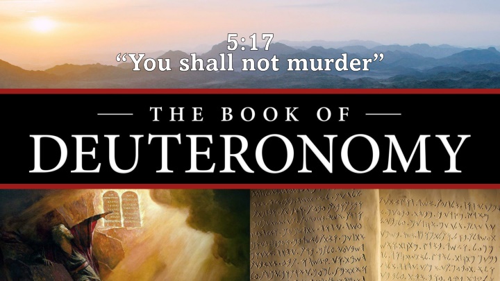 The Commandment Against Murder