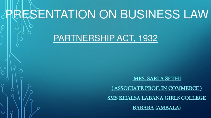 Overview of Partnership Act 1932: Meaning, Elements, and Types