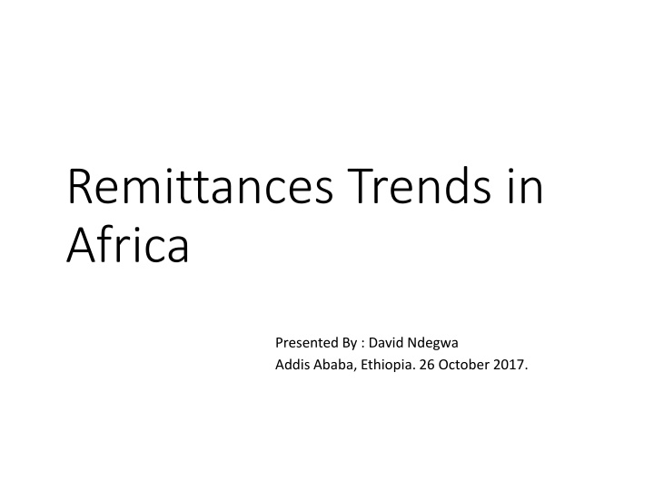 Remittances Trends in Africa Insights