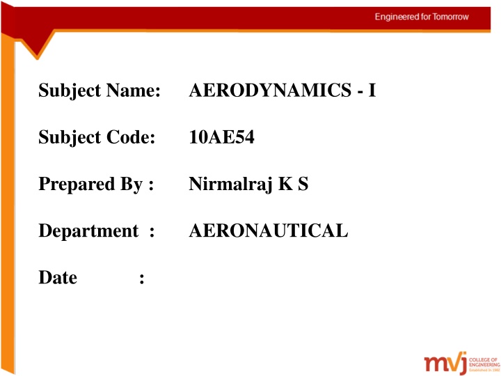 Fundamentals of Aerodynamics in Aeronautics