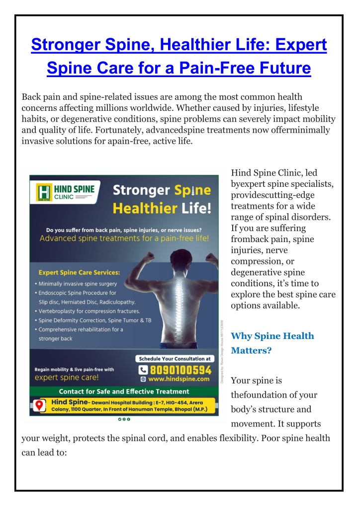 stronger spine healthier life expert spine care n.w
