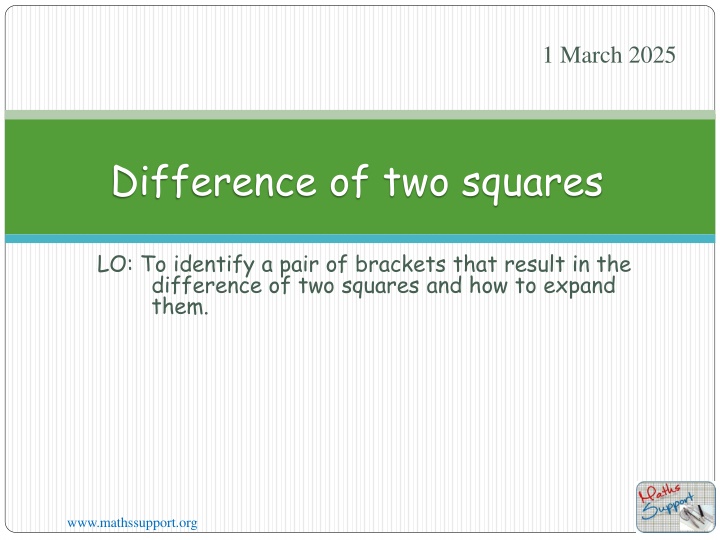 Difference Between Two Squares - Expanding and Simplifying Techniques