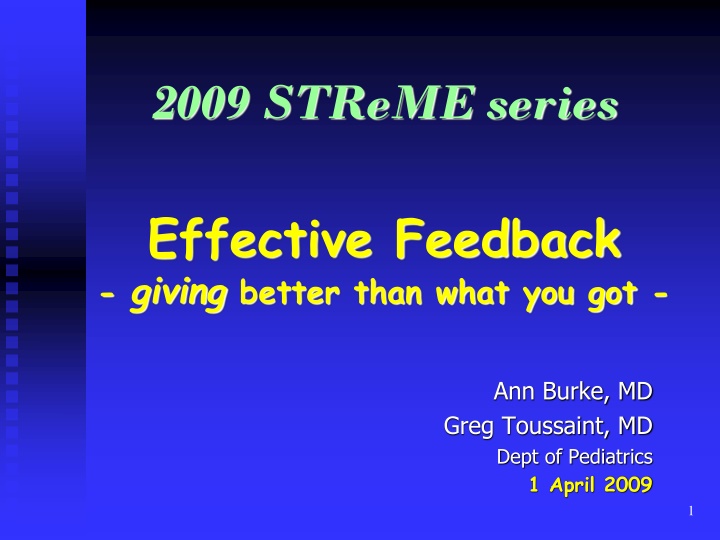 Principles of Effective Feedback in Clinical Settings