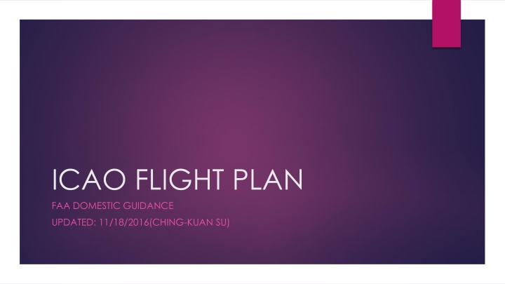 ICAO FLIGHT PLAN