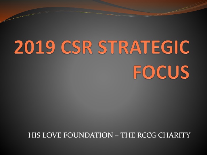 RCCG Charity Foundation Support