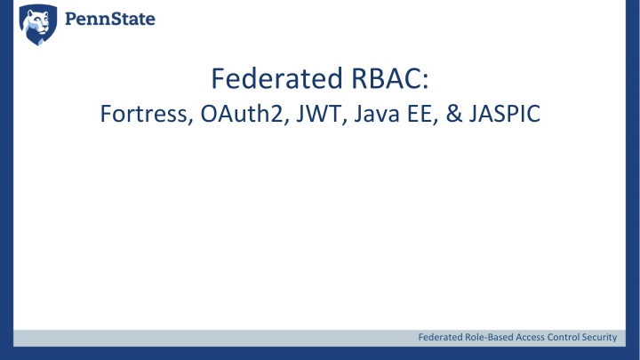 Federated Role-Based Access Control Security