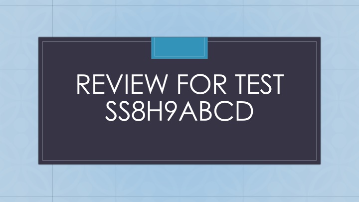 Review for Social Studies Test Preparation