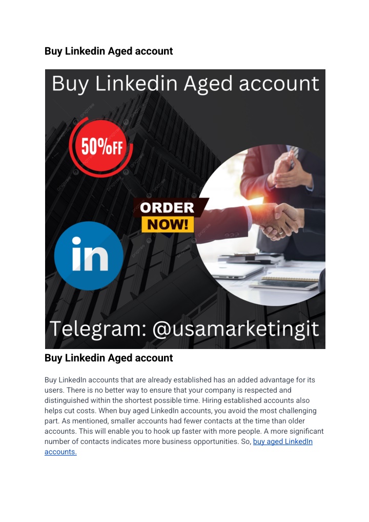 buy linkedin aged account n.w