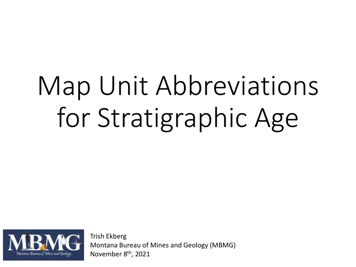 Stratigraphic Age Abbreviations Standardization Dilemma