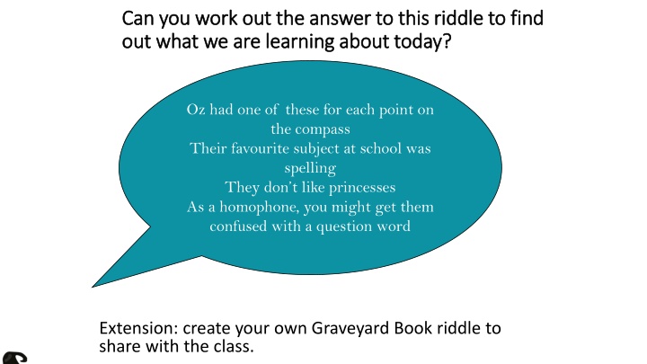 Mysterious Riddle - Oz's Spelling Compass