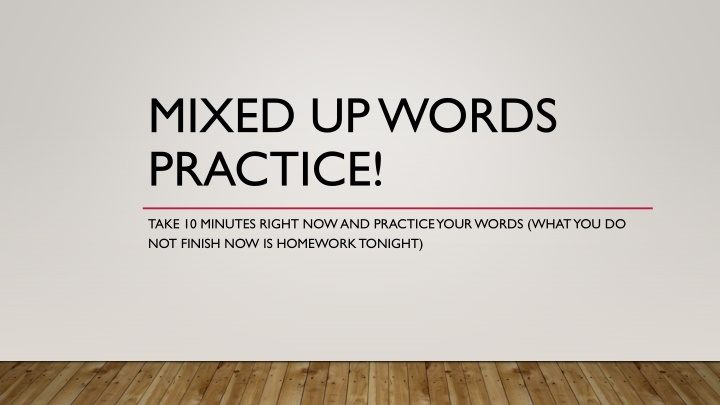 Mixed Up Words Practice with PSSA Writing Examples and Discussions