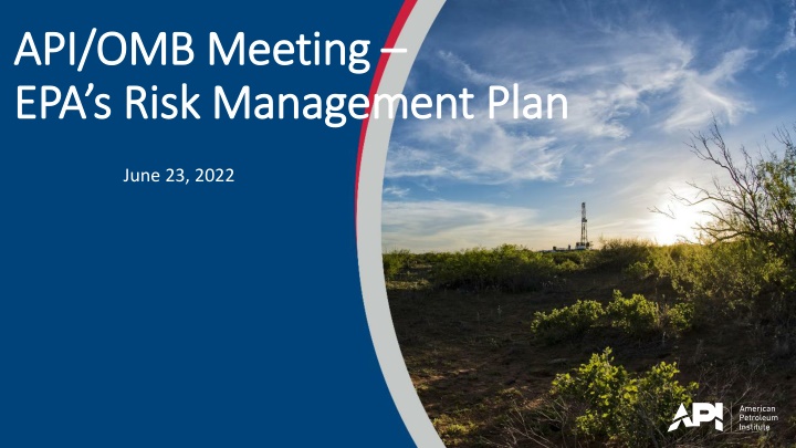 EPA’s Risk Management Plan EPA’s Risk Management Plan