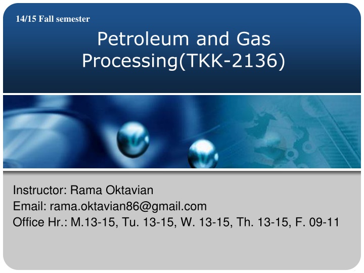 Petroleum and Gas Processing (TKK-2136)
