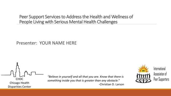 Peer Support Services for Mental Health Wellness