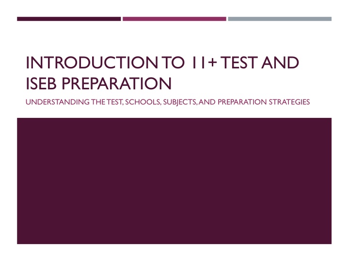 11+ Test & ISEB Prep: Schools, Subjects & Strategies