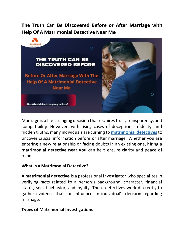 the truth can be discovered before or after n.w