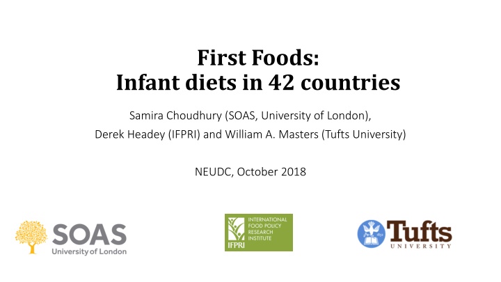Infant Diets in 42 Countries: Understanding Introduction of Solid Foods