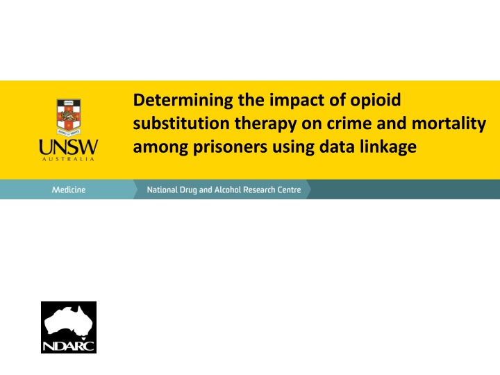Impact of Opioid Substitution Therapy on Crime & Mortality
