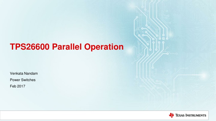 TPS26600 Parallel Operation for Power Switches
