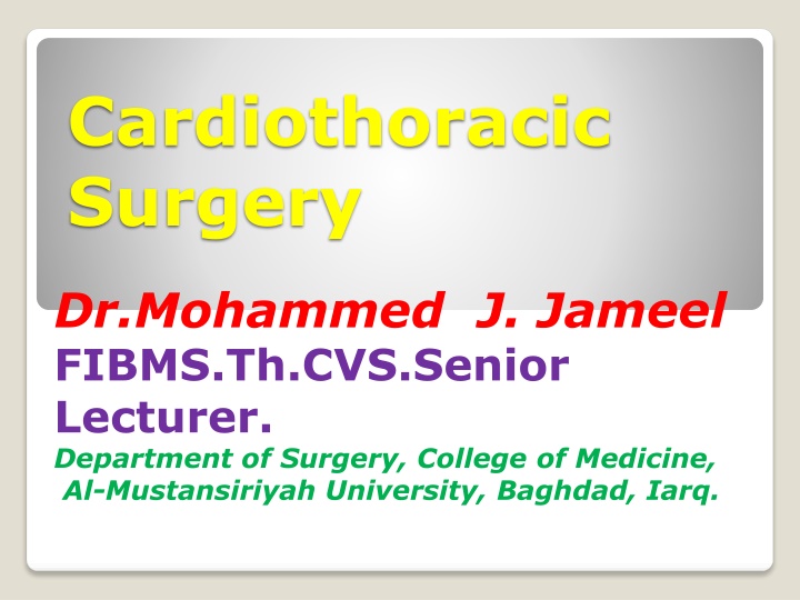 Cardiac Septal Defects