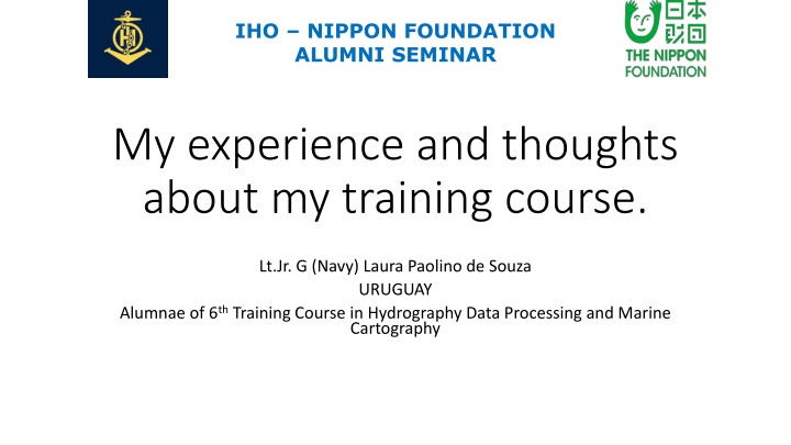 My Experience and Thoughts on Hydrography Training Course