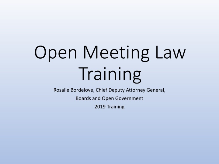 Nevada's Open Meeting Law