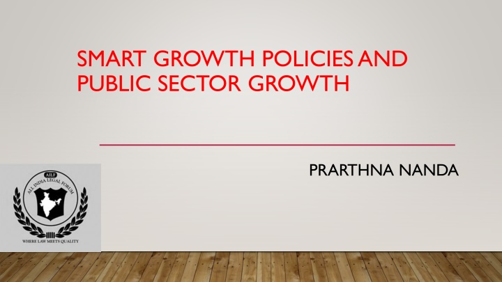 Smart Growth Policies for Sustainable Urban Development