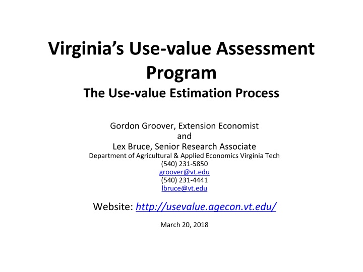 Virginia's Use-Value Assessment Program