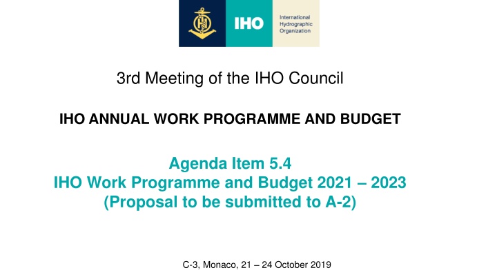 IHO Council Meeting Agenda and Proposed Work Programme 2021-2023