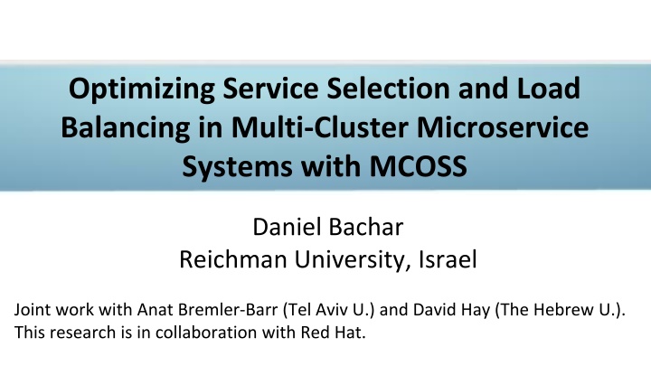 Optimizing Service Selection and Load  Balancing in Multi-Cluster Microservice  Systems with MCOSS