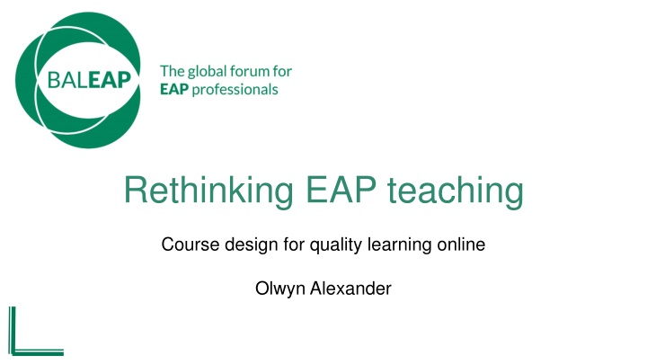 Rethinking EAP teaching